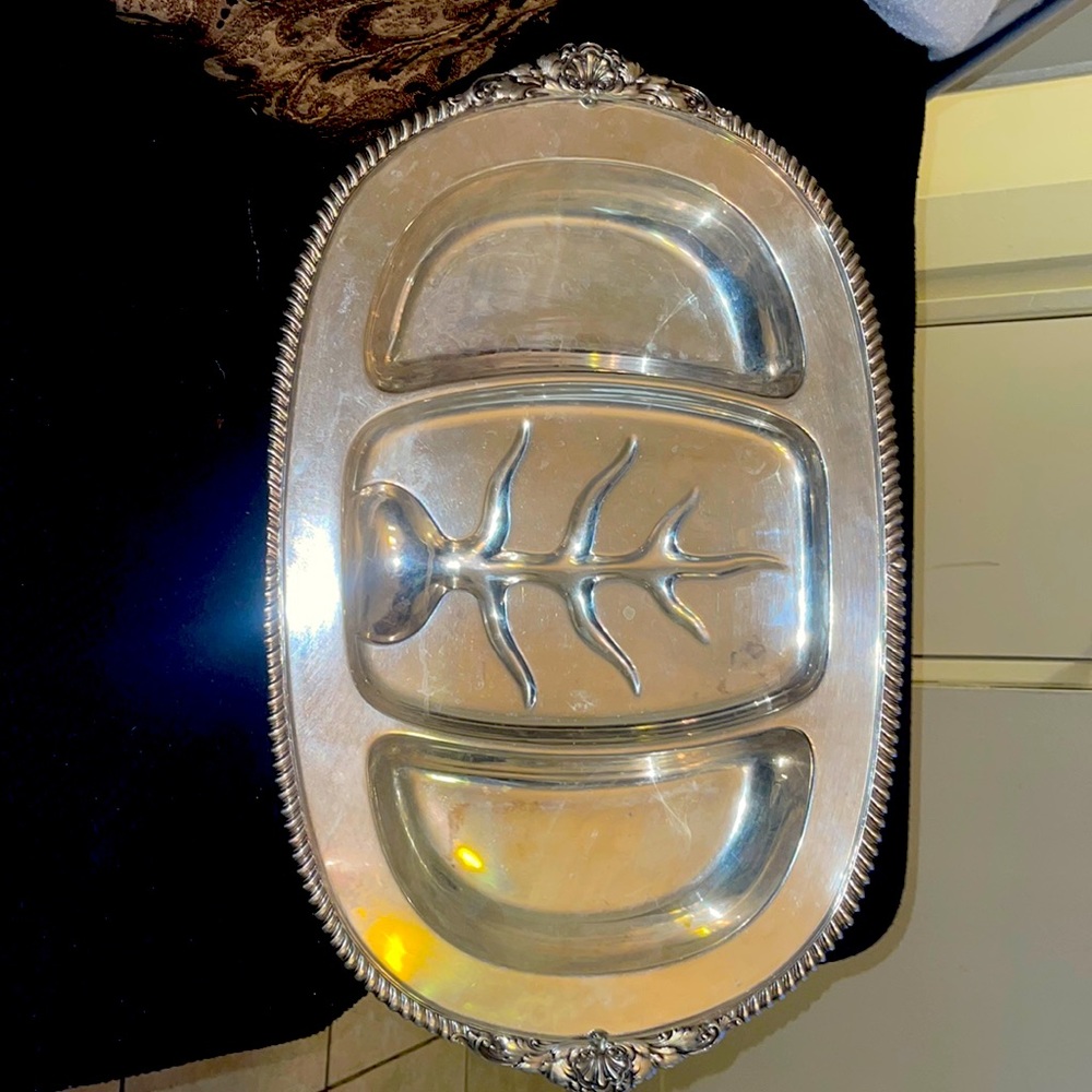 Antique silver tray